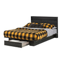 Ensemble lit plateforme et tête de lit double/queen 54"/60" Holland - Chêne girs