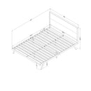 Lit complet avec structure en métal  queen 60" Barcelo - Manguier naturel et noir mat