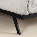 Lit complet avec structure en métal  queen 60" Barcelo - Manguier naturel et noir mat