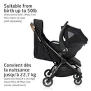 Poussette de voyage légère et compacte Eva — Noir design — Maxi-Cosi