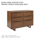Commode double à 6 tiroirs Embraced Forms — Noyer — Maxi-Cosi