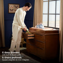 Commode double à 6 tiroirs Embraced Forms — Noyer — Maxi-Cosi