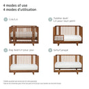 Lit d'enfant transformable 4-en-1 Embraced Forms — Noyer — Maxi-Cosi