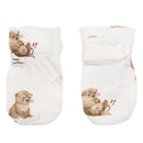 Bamboo Scratch Mittens – Otters – Product view