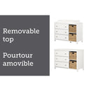 Table à langer avec paniers Balka - Blanc solide