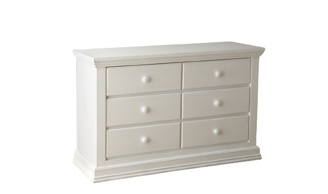 Bureau double 6 tiroirs Modena - Vintage White