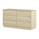 Bureau double 6 tiroirs Serrano - Chêne blanchi