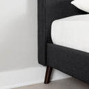 Lit complet rembourré queen 60" - Charbon mat