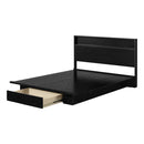 Ensemble lit et tête de lit double/queen 54"/60" Primo  - Chêne noir