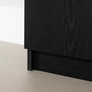 Bibliothèque étroite 2 portes Liora - Chêne noir