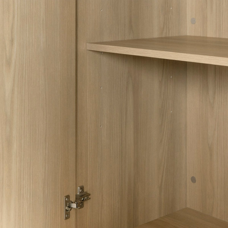 Lit mezzanine avec bureau simple 39" Logik - Frêne naturel