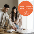 Ensemble lit matelot 3 tiroirs et tête de lit bibliothèque simple 39" Hazen - Pin blanc