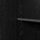 Bibliothèque étroite 2 portes Liora - Chêne noir