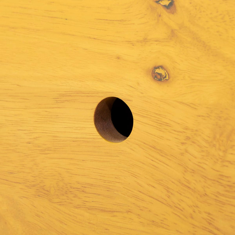 Bibliothèque maison en bois massif avec bac de rangement Sweedi - Jaune