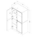 Armoire de rangement 4 portes Morgan- Chêne nordique