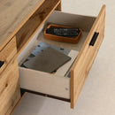 Meuble TV avec portes et tiroir Musano - Chêne nordique