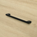 Îlot de cuisine avec porte et tiroirs Myro - Faux Marbre blanc et Chêne blond