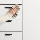 Îlot de cuisine avec rangement Myro - Fausse Pierre Noire et Blanc