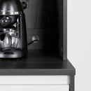 Garde-manger avec espace pour micro-ondes Myro - Chêne gris et Blanc