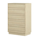 Commode 5 tiroirs Serrano - Chêne blanchi