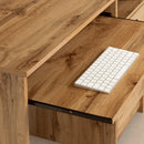 Bureau de travail avec tirette pour clavier Tassio - Chêne nordique