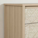 Bureau double 6 tiroirs Munich - Orme naturel et blanc