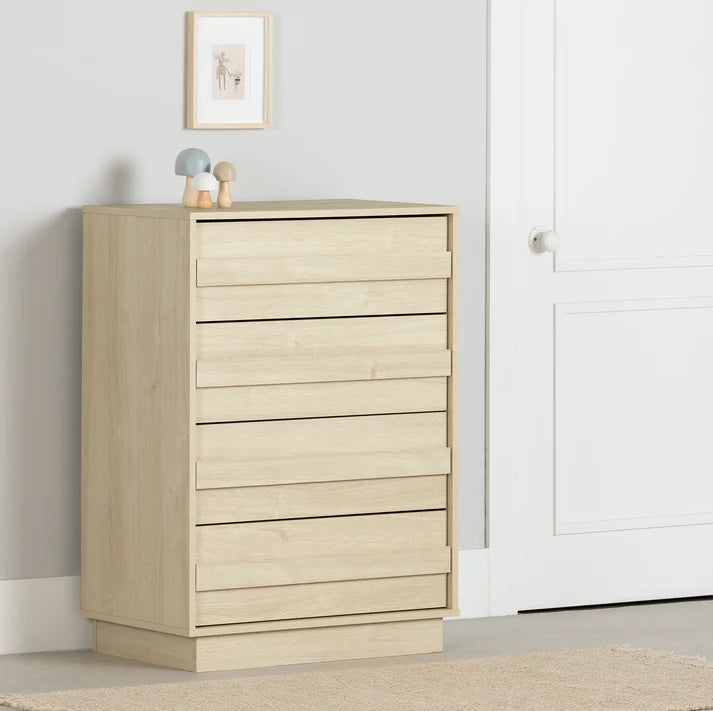 Commode 4 tiroirs August - Chêne blanchi