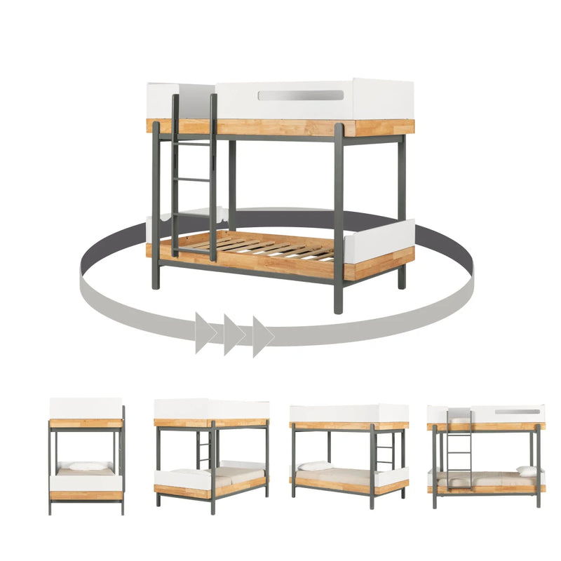 Bebble - Modern Bunk Beds -- White and Natural