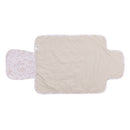 Pochette à langer Perlimpinpin, Printemps floral, dépliée, doublure unie