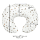 Small Bamboo Nursing Pillow – Squirrels – Detail 3