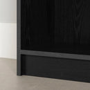 Bibliothèque étroite 5 tablettes Liora - Chêne noir