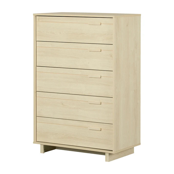 Commode 5 tiroirs Noah - Chêne blanchi