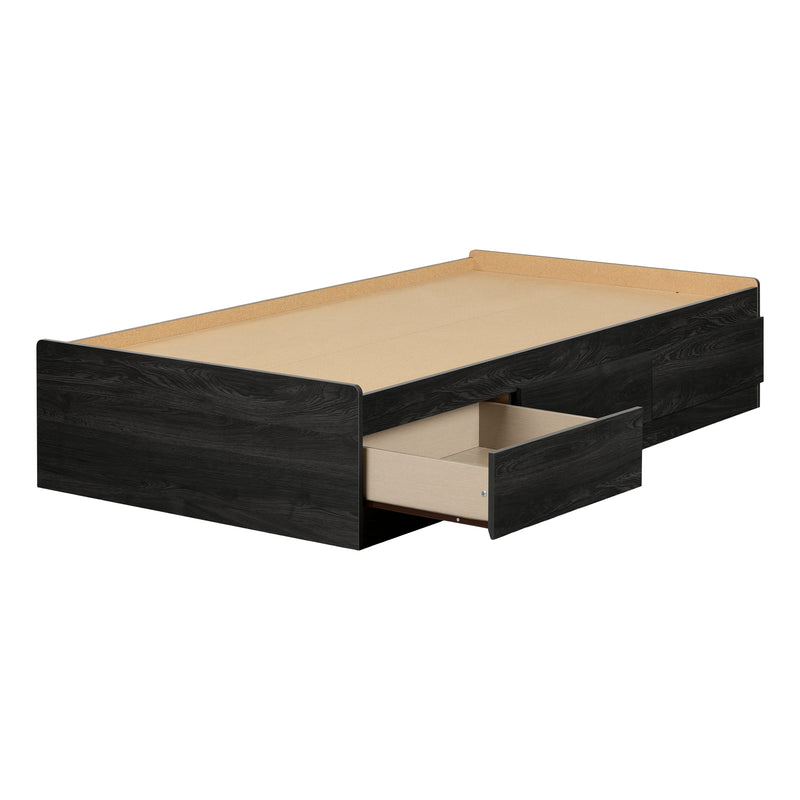 Lit matelot 3 tiroirs simple 39" Hourra - Chêne gris