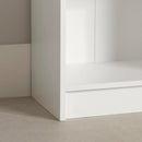 Bibliothèque étroite 5 tablettes Liora - Blanc solide