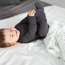 Bamboo One-Piece Sleeper – Charcoal – Detail 2