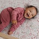 Bamboo One-Piece Sleeper – Raspberry – Detail 2