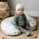 Bamboo One-Piece Sleeper – Hunter Green – Detail 4