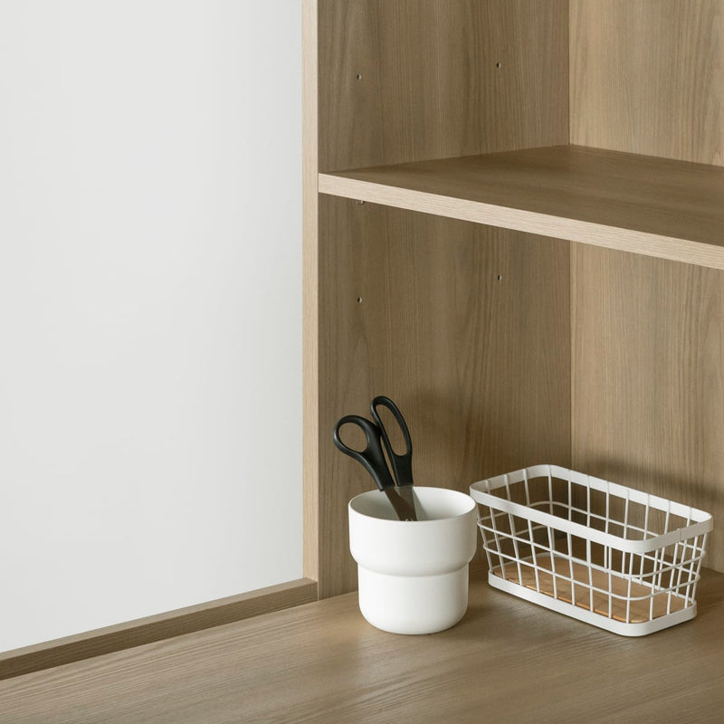 Lit mezzanine avec bureau simple 39" Logik - Frêne naturel