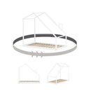 Lit de transition maison avec cheminée Sweedi - Blanc