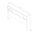 Tête de lit bibliothèque double 54" Fusion - Blanc solide