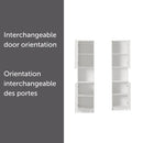 Bibliothèque étroite 2 portes Liora - Chêne noir