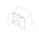 Armoire de rangement avec 2 portes Harma - Blanc solide