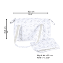 Quilted Diaper Bag with Changing Pad – Leaves, additional view