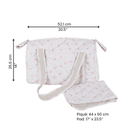 Quilted Diaper Bag with Changing Pad – Flowers, additional view
