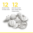 Secure Press Plug Protectors, 12 Pack — Beige — Safety 1st