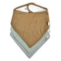 Ensemble de 3 bavoirs en bambou - Miel, Mousse, Galet — Perlimpinpin