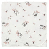Couverture en bambou - Fleurs Aquarelle
