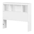 Tête de lit bibliothèque simple 39" Summertime-Blanc solide