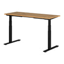 Bureau assis debout électrique Ezra - Chêne nordique et noir mat