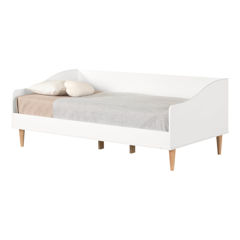 Lit de jour simple 39" Cotton Candy - Blanc solide